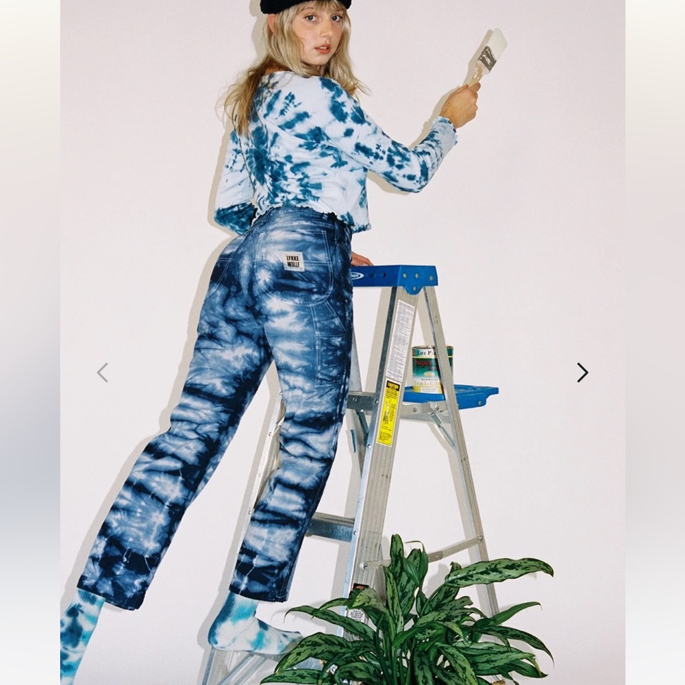 NEW Lykke wullf indigo dyed painter pants 00 - Picture 2 of 11